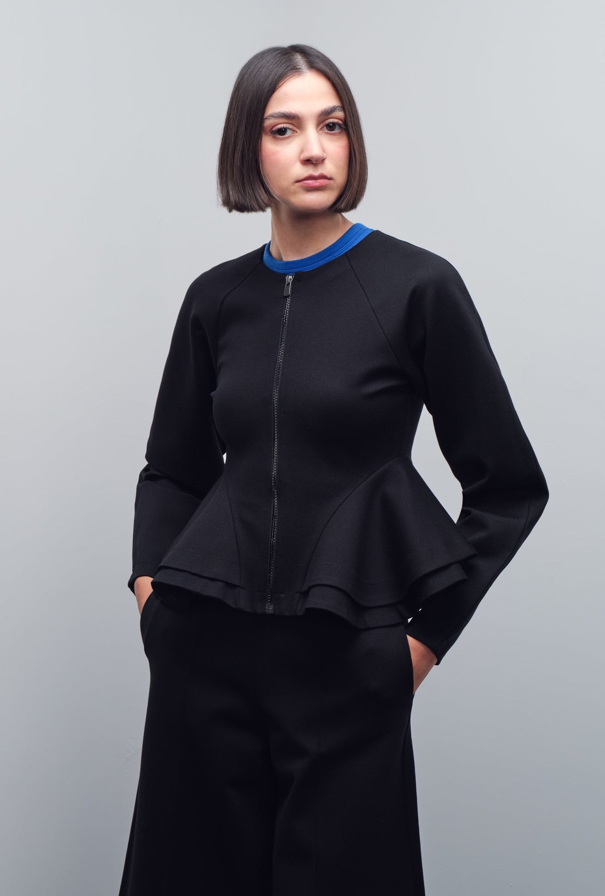 CERN PEPLUM JACKET