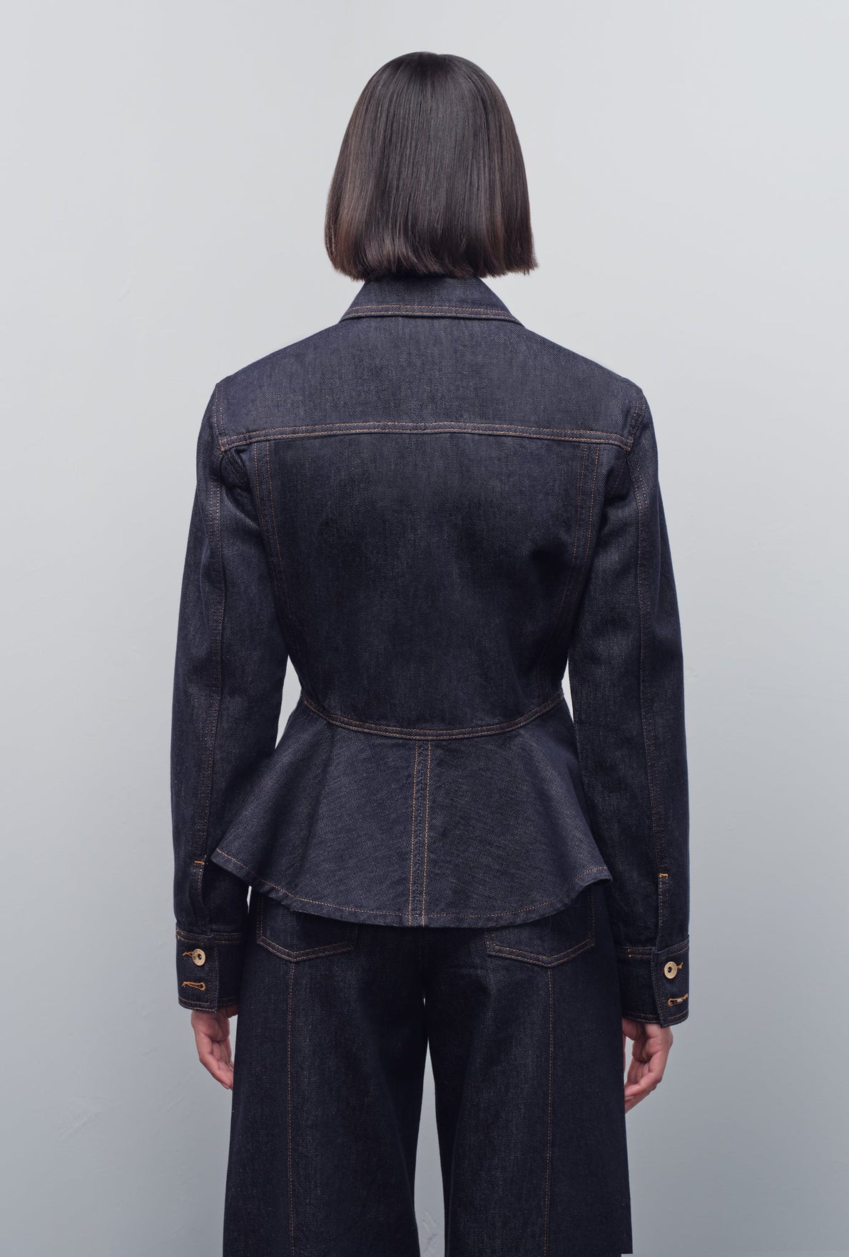 DELINA PEPLUM DENIM JACKET