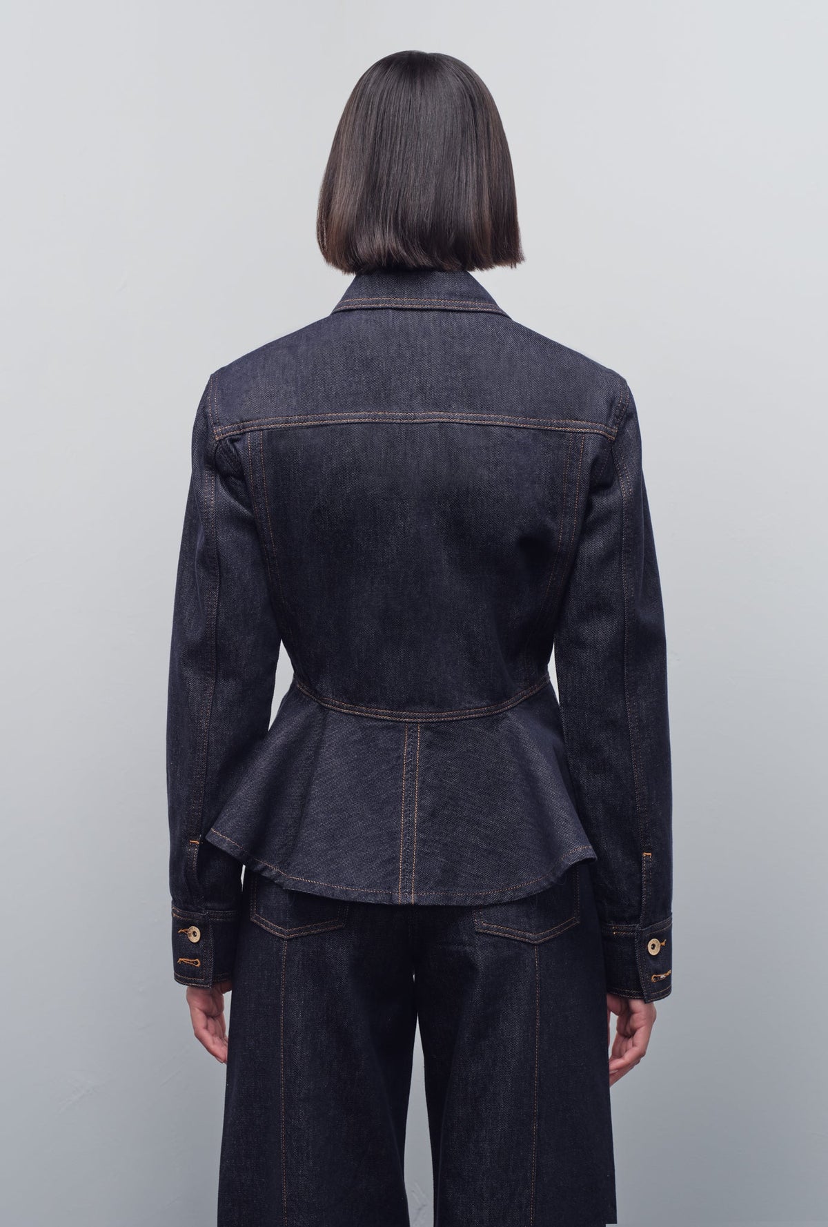 DELINA PEPLUM DENIM JACKET