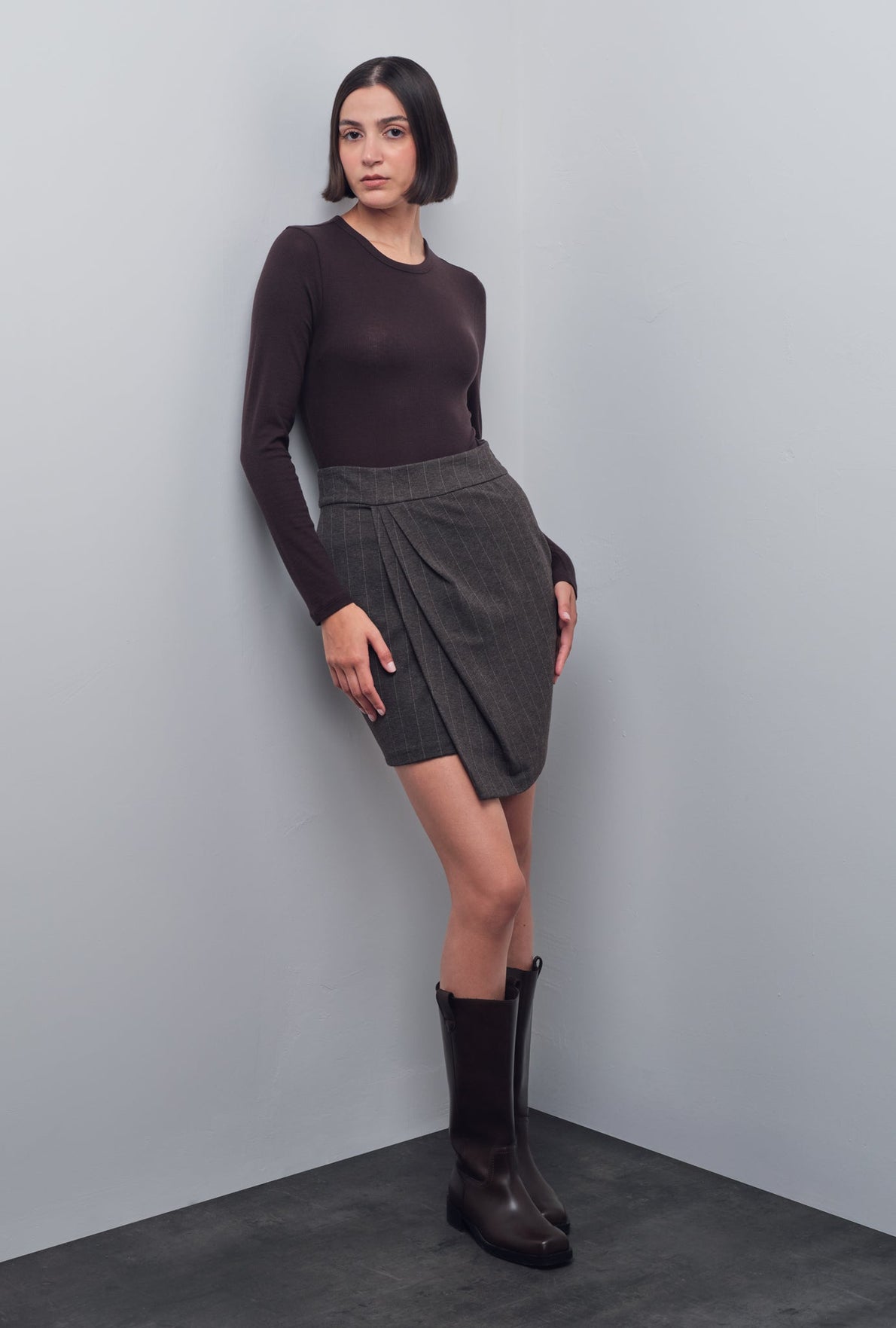 ELEN DRAPED MINI SKIRT