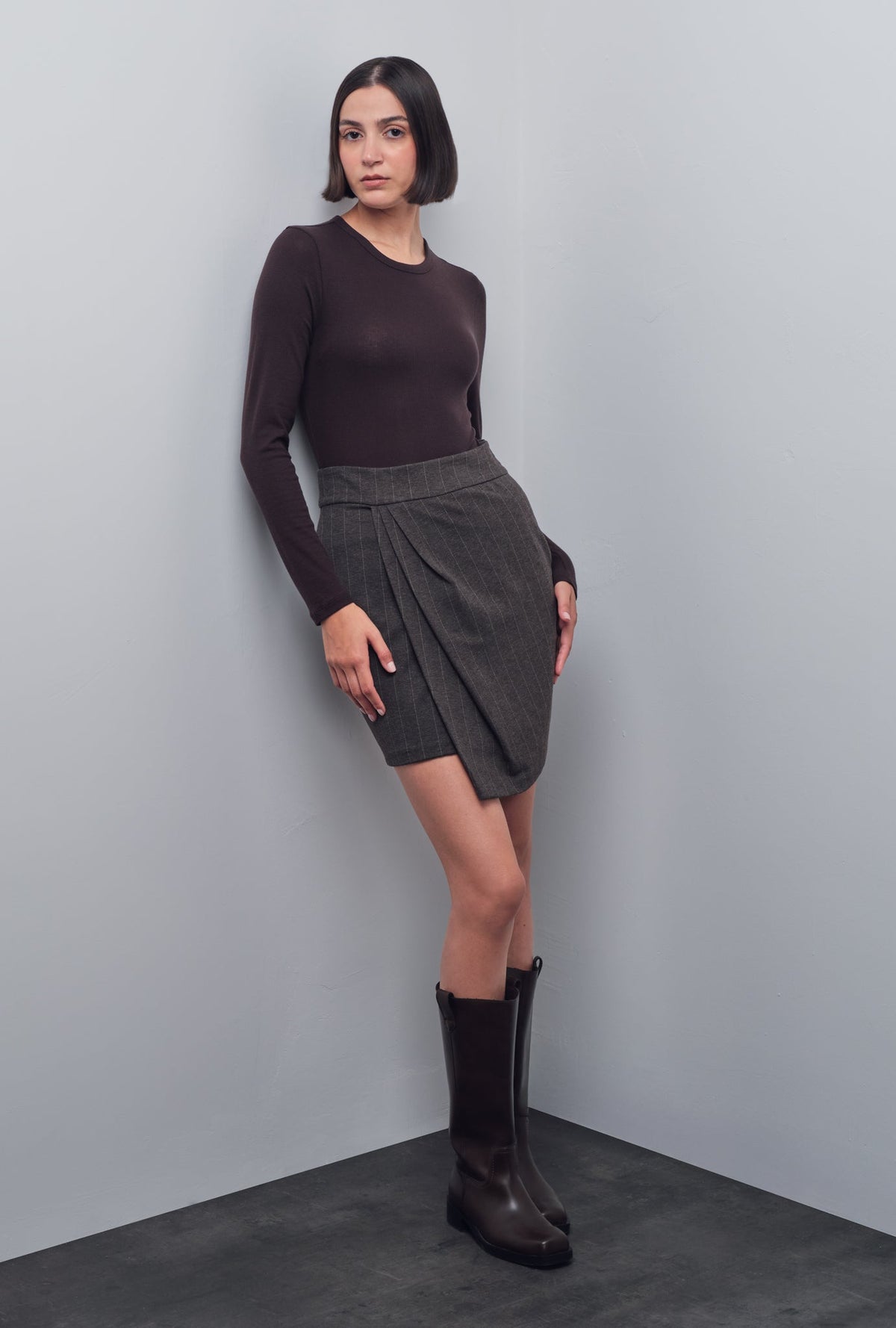 ELEN DRAPED MINI SKIRT