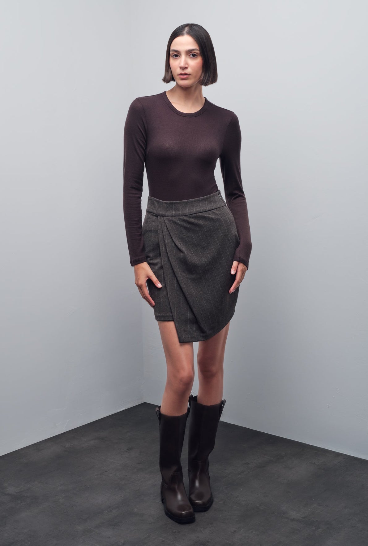 ELEN DRAPED MINI SKIRT