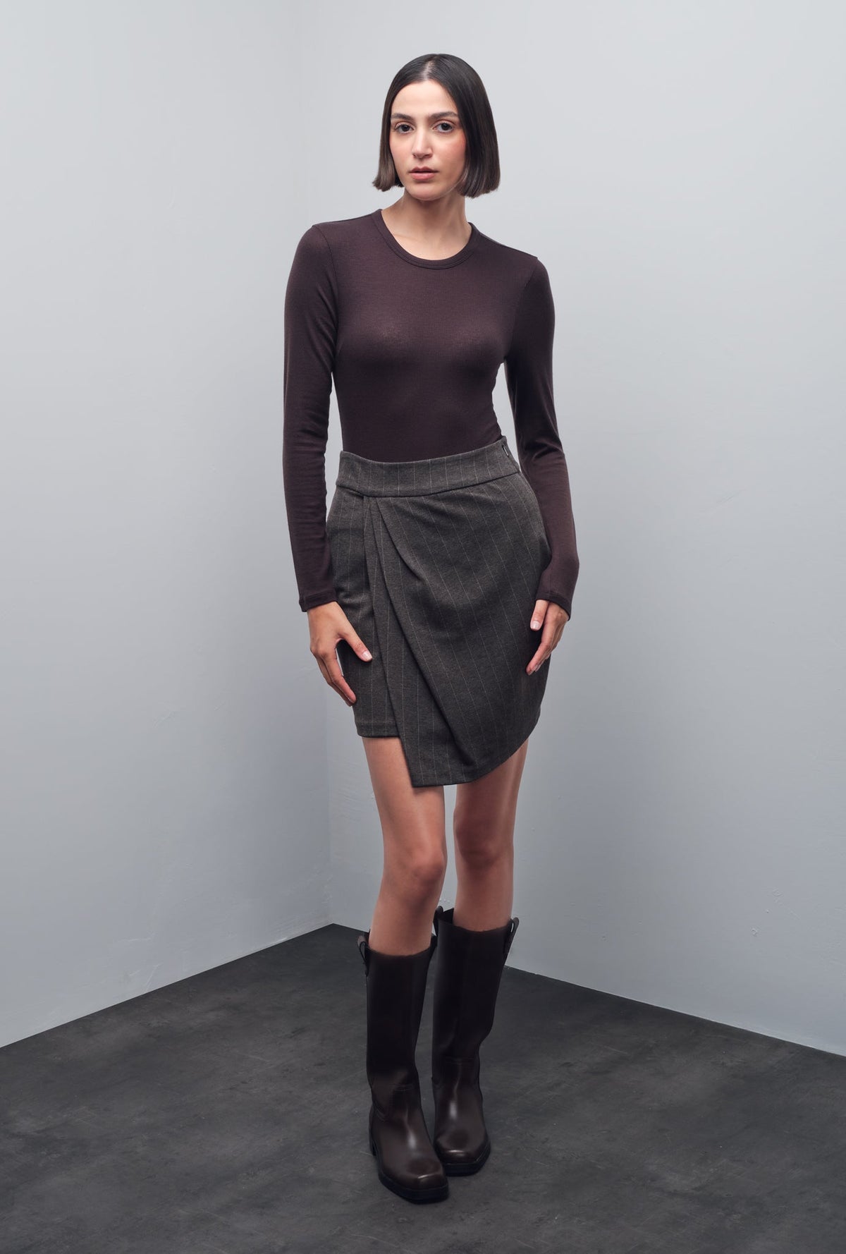 ELEN DRAPED MINI SKIRT
