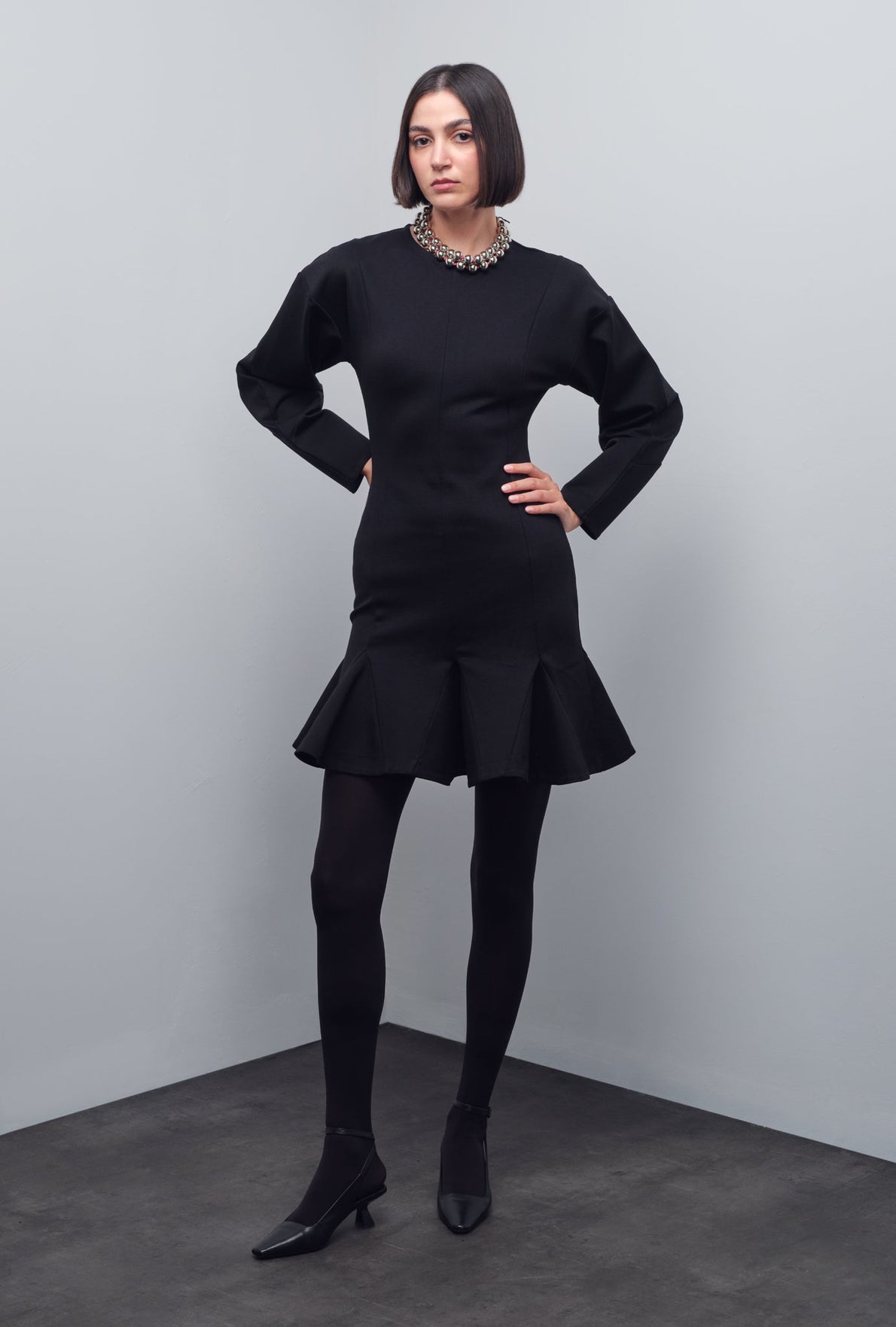 ELISE PEPLUM DRESS
