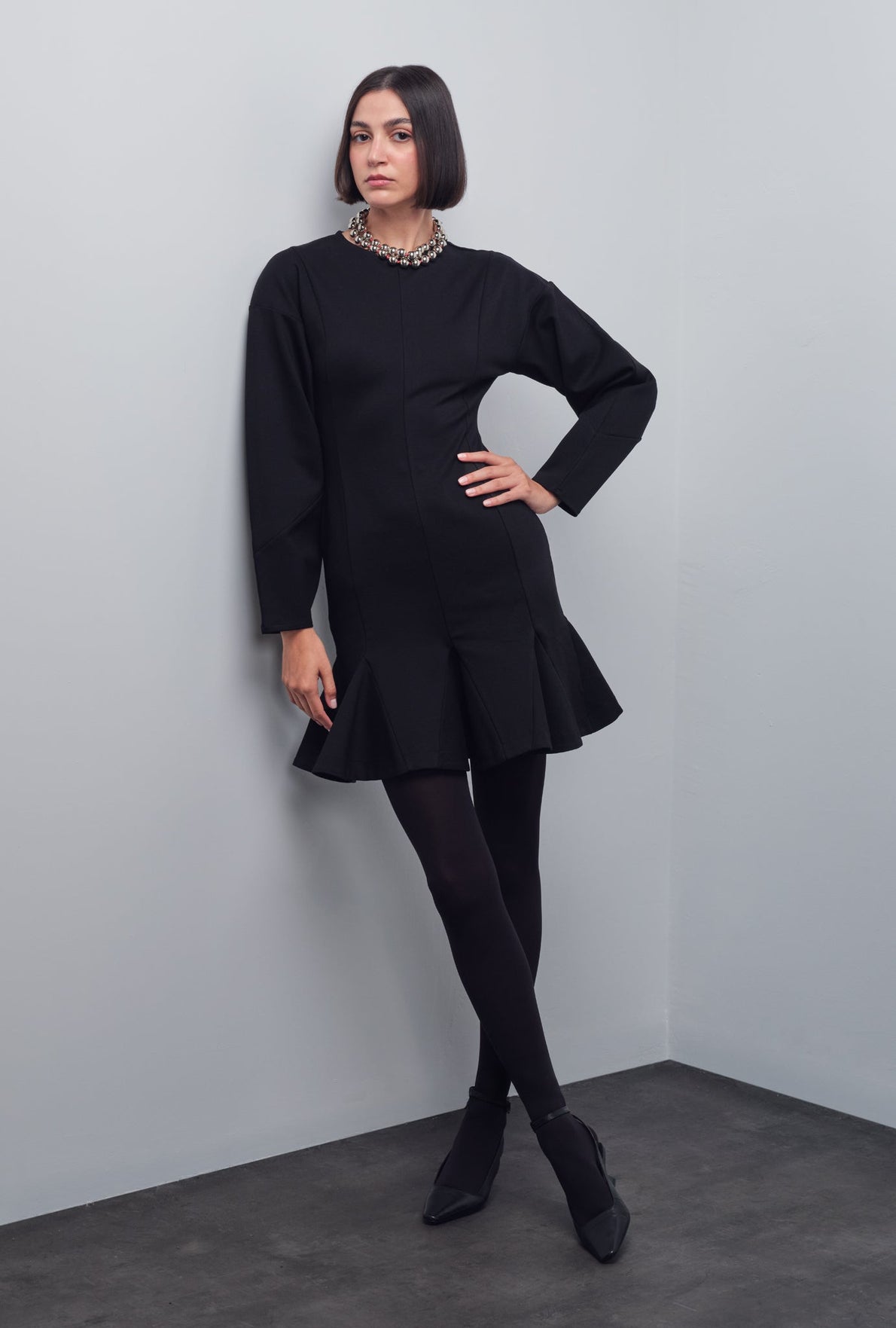 ELISE PEPLUM DRESS