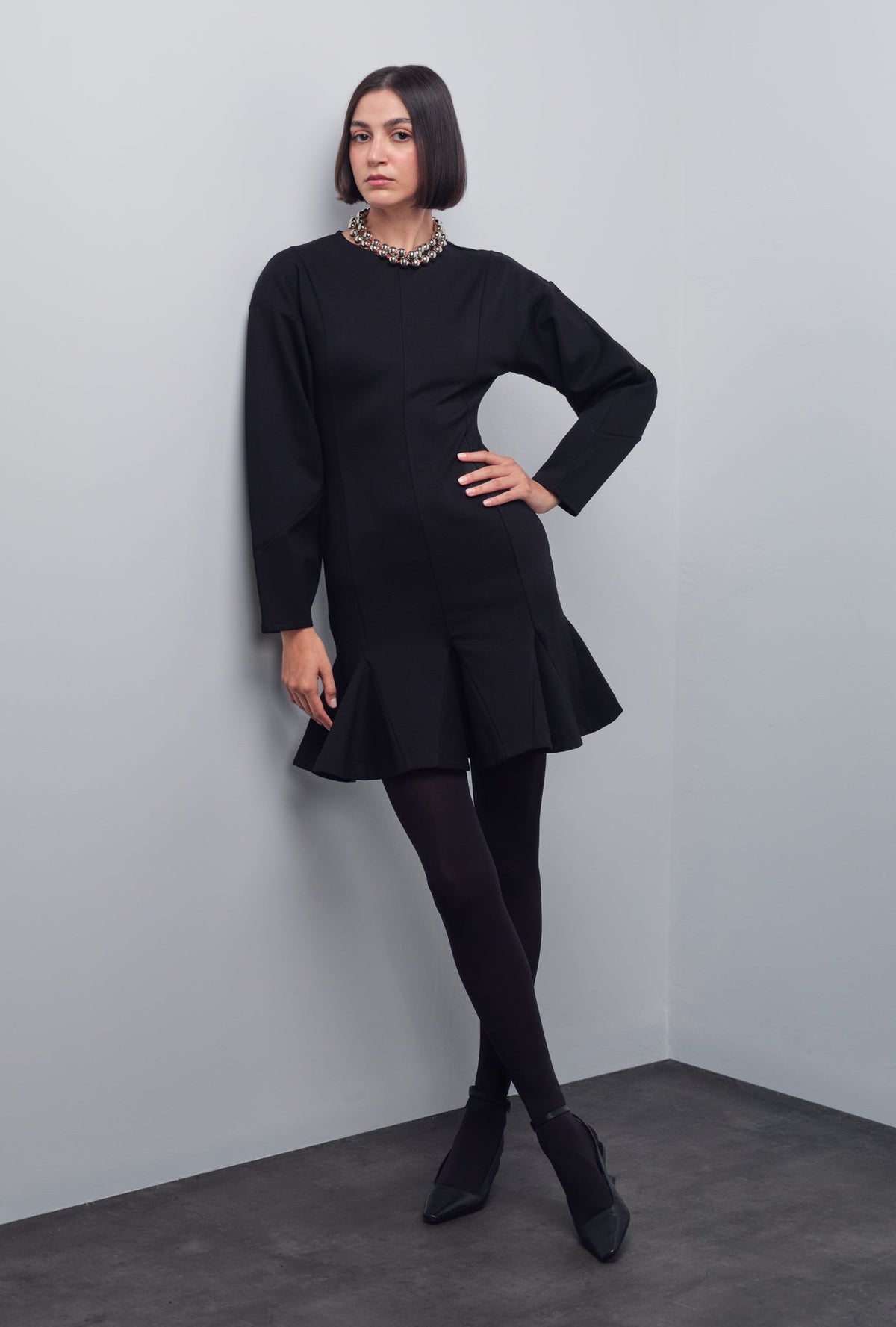 ELISE PEPLUM DRESS
