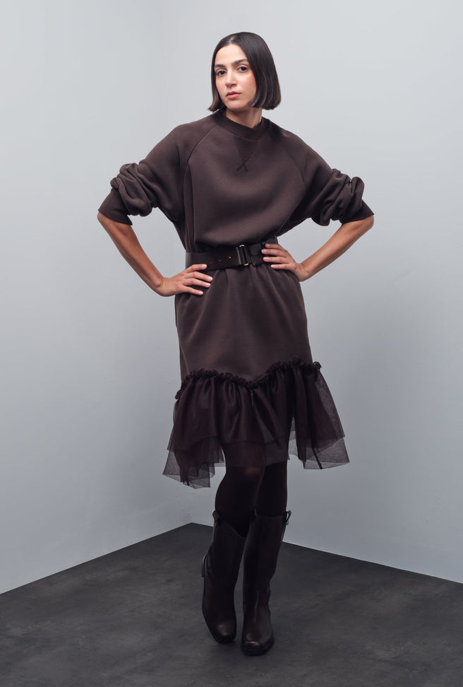 EMILIA ORGANZA SWEATSHIRT DRESS