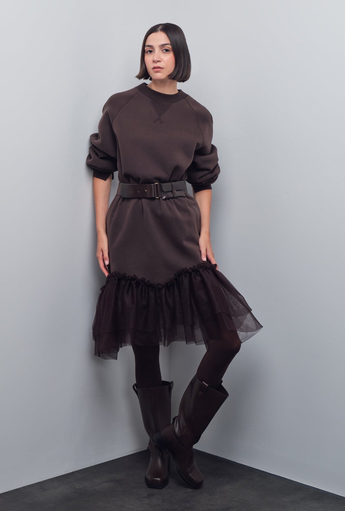 EMILIA ORGANZA SWEATSHIRT DRESS