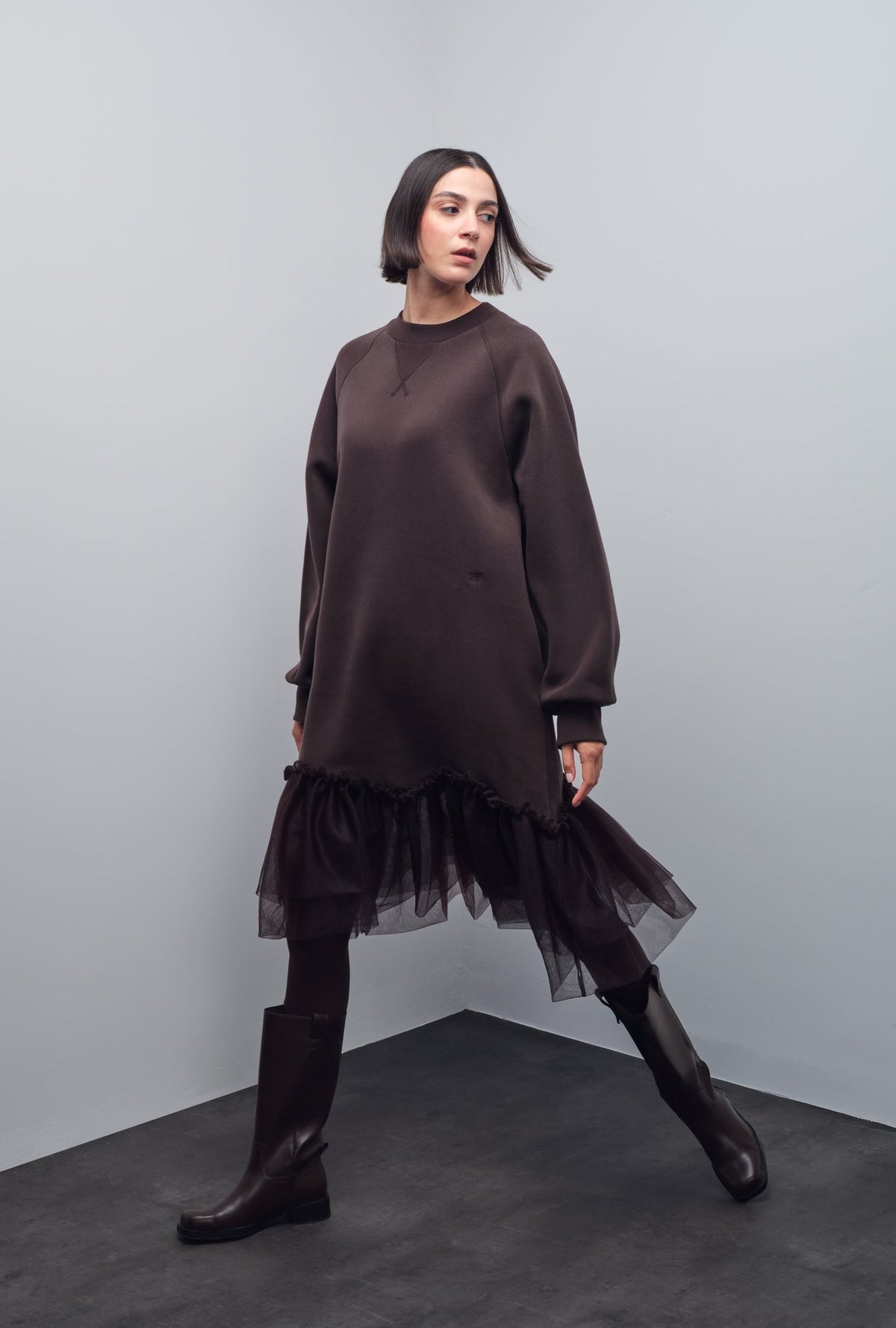 EMILIA ORGANZA SWEATSHIRT DRESS