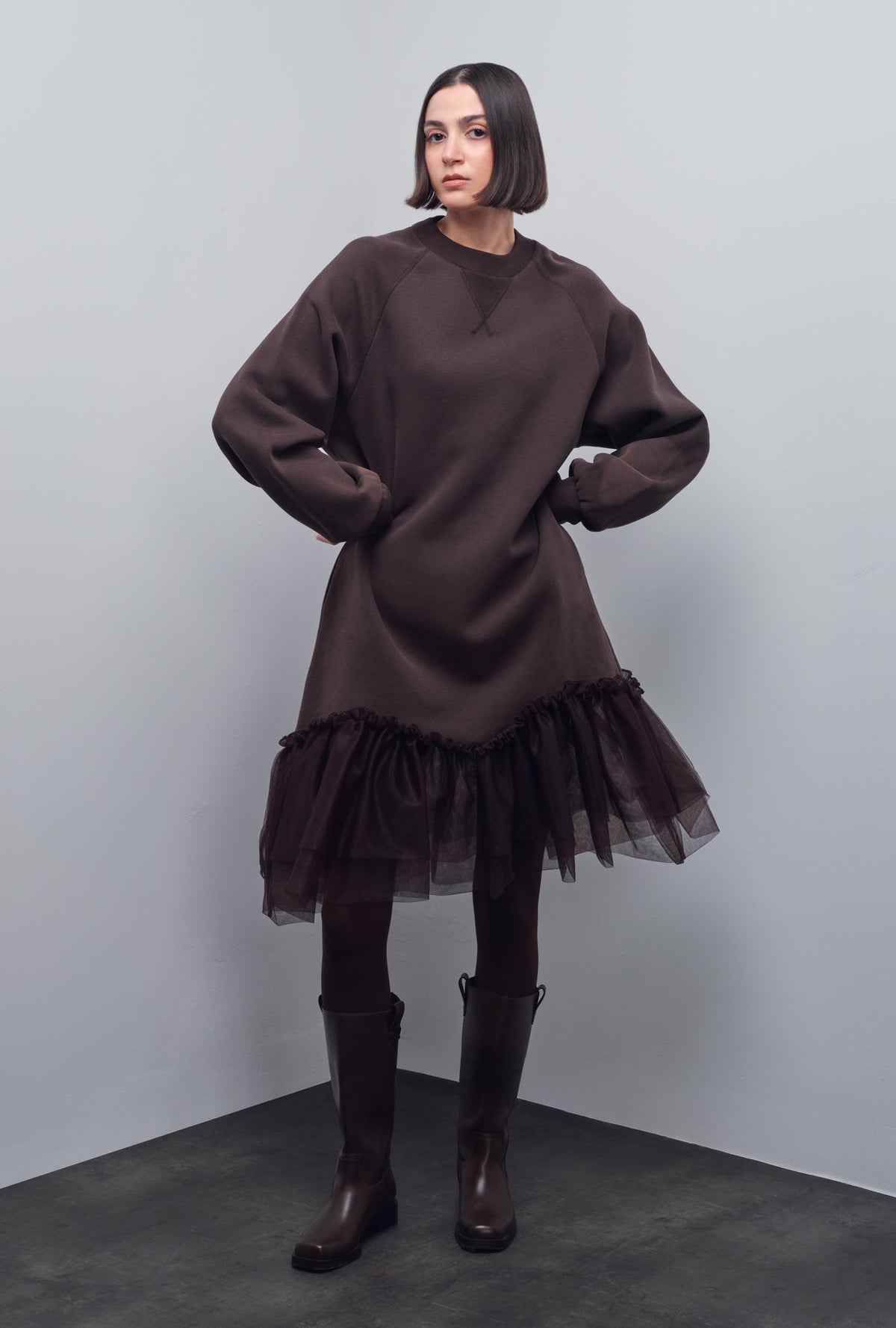 EMILIA ORGANZA SWEATSHIRT DRESS