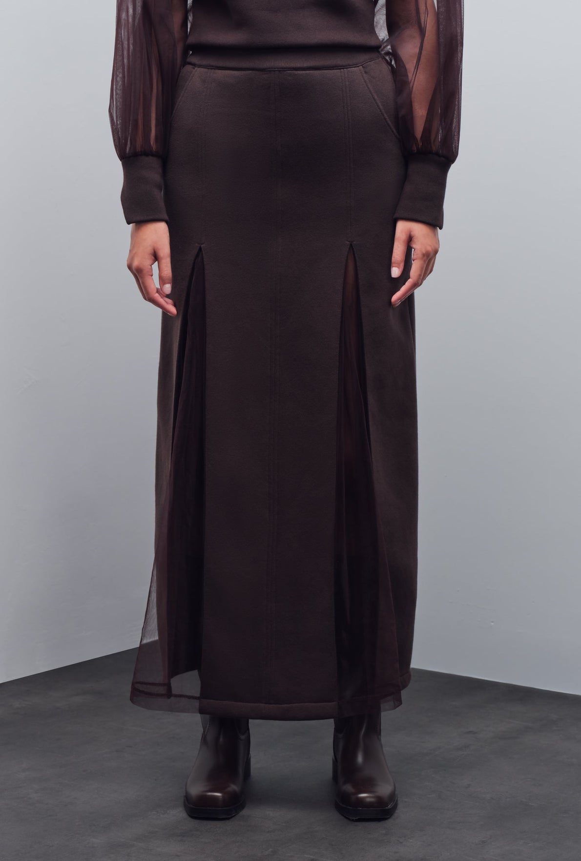 ESORA PLEATED MAXI SKIRT