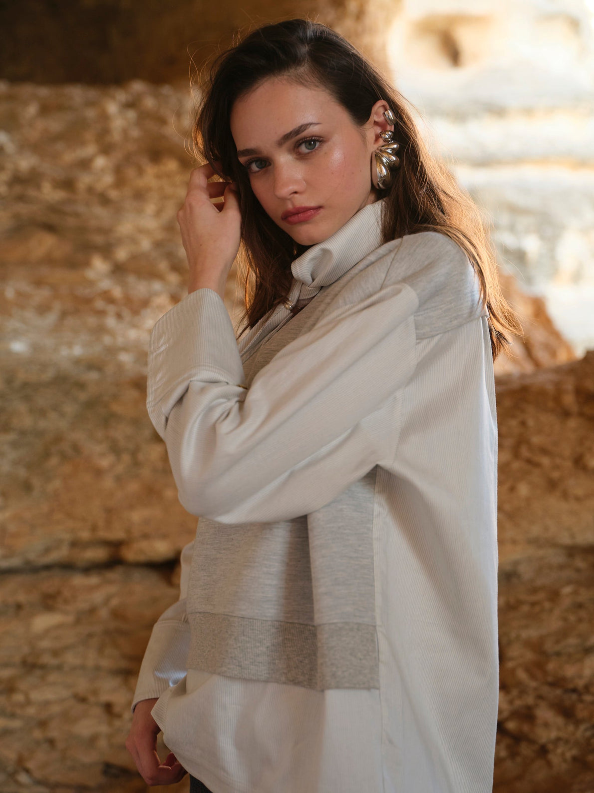 GIA TIE-NECK SHIRT