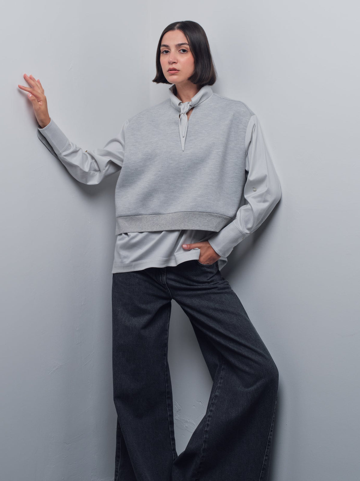 GIA TIE-NECK SHIRT