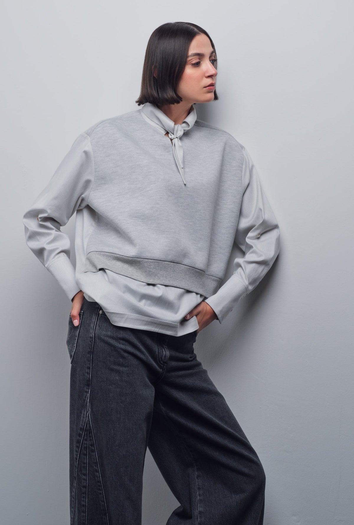 GIA TIE-NECK SHIRT