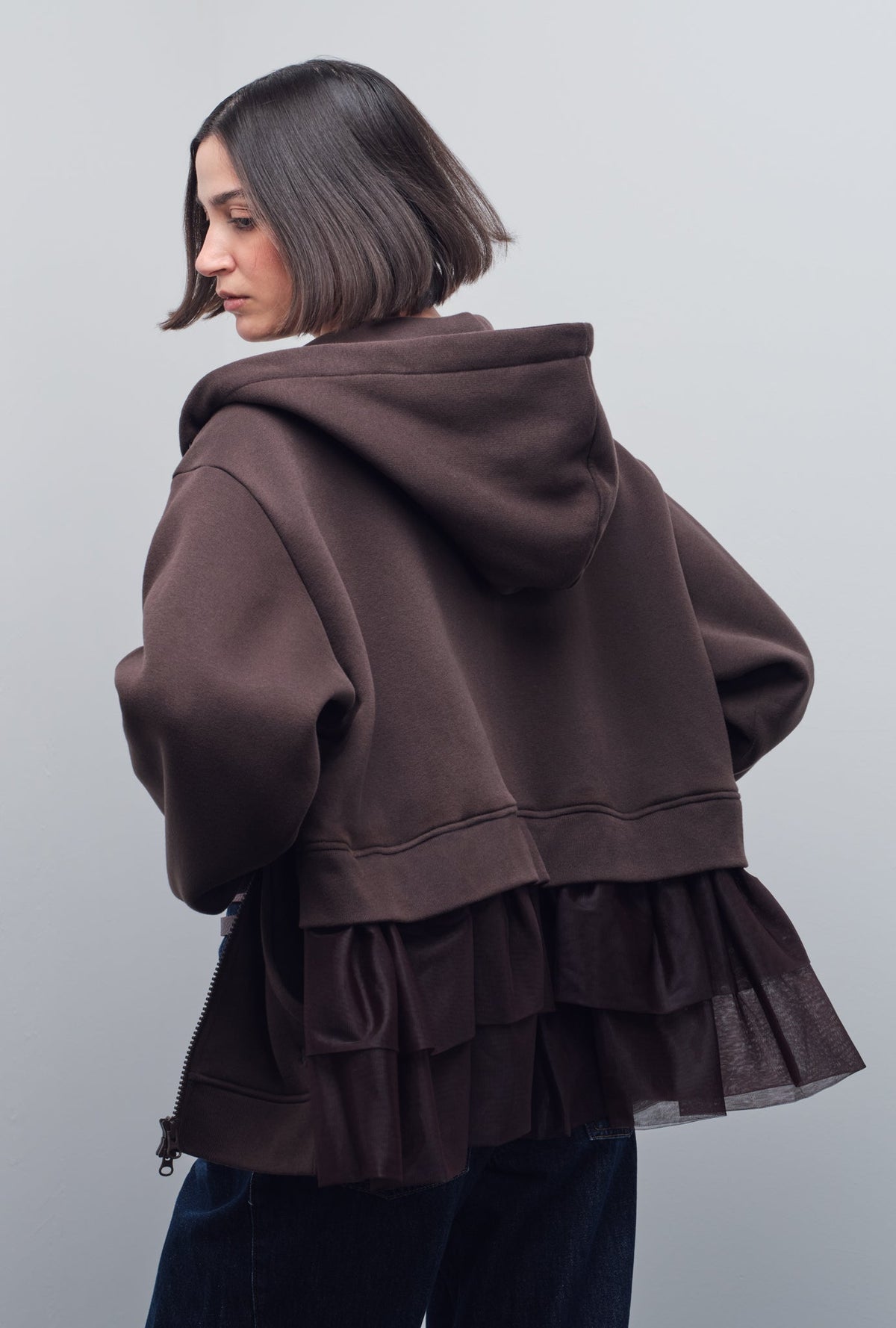 HUSH VOLUME ZIP-UP HOODIE