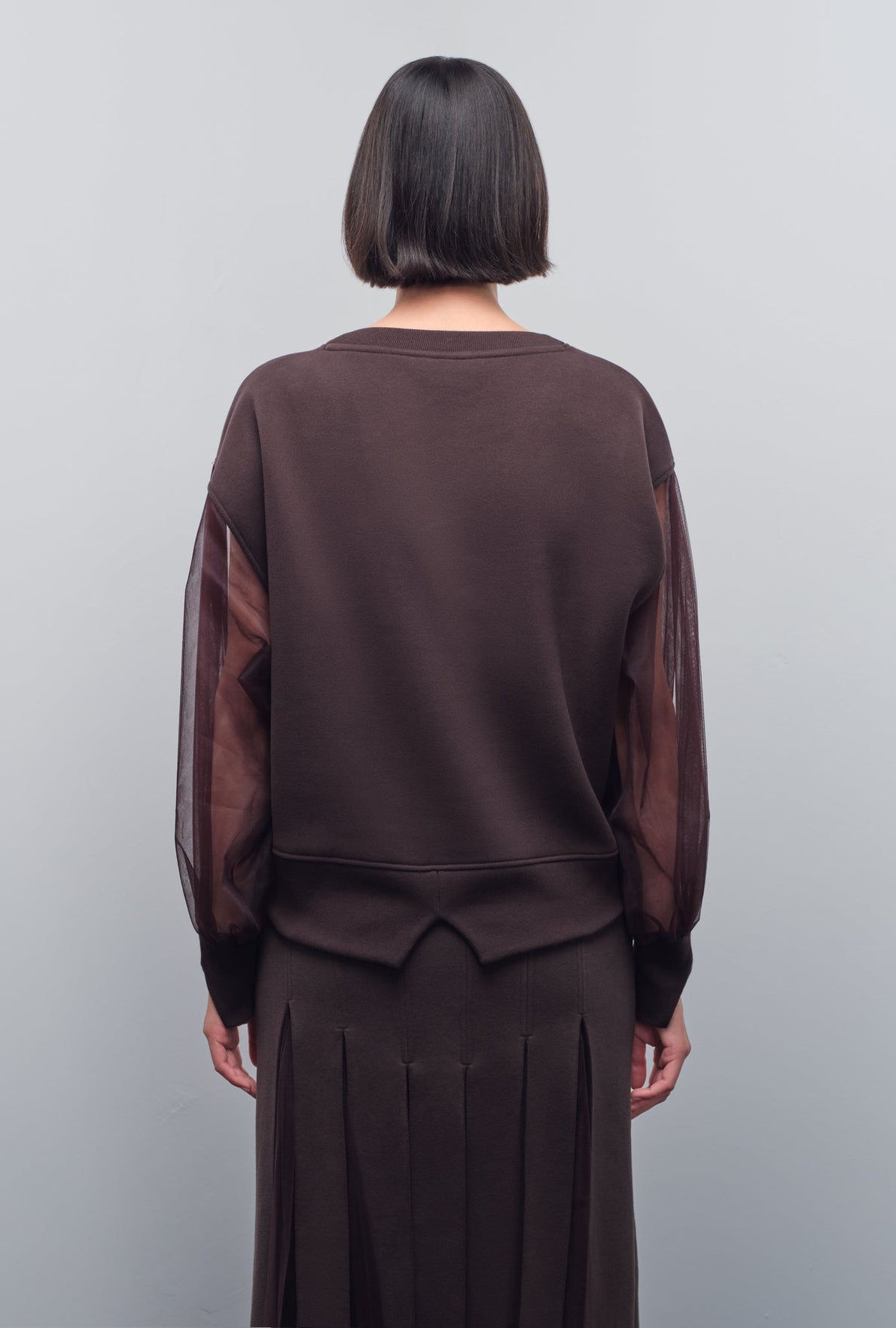 SESIA ORGANZA-SLEEVE SWEATSHIRT