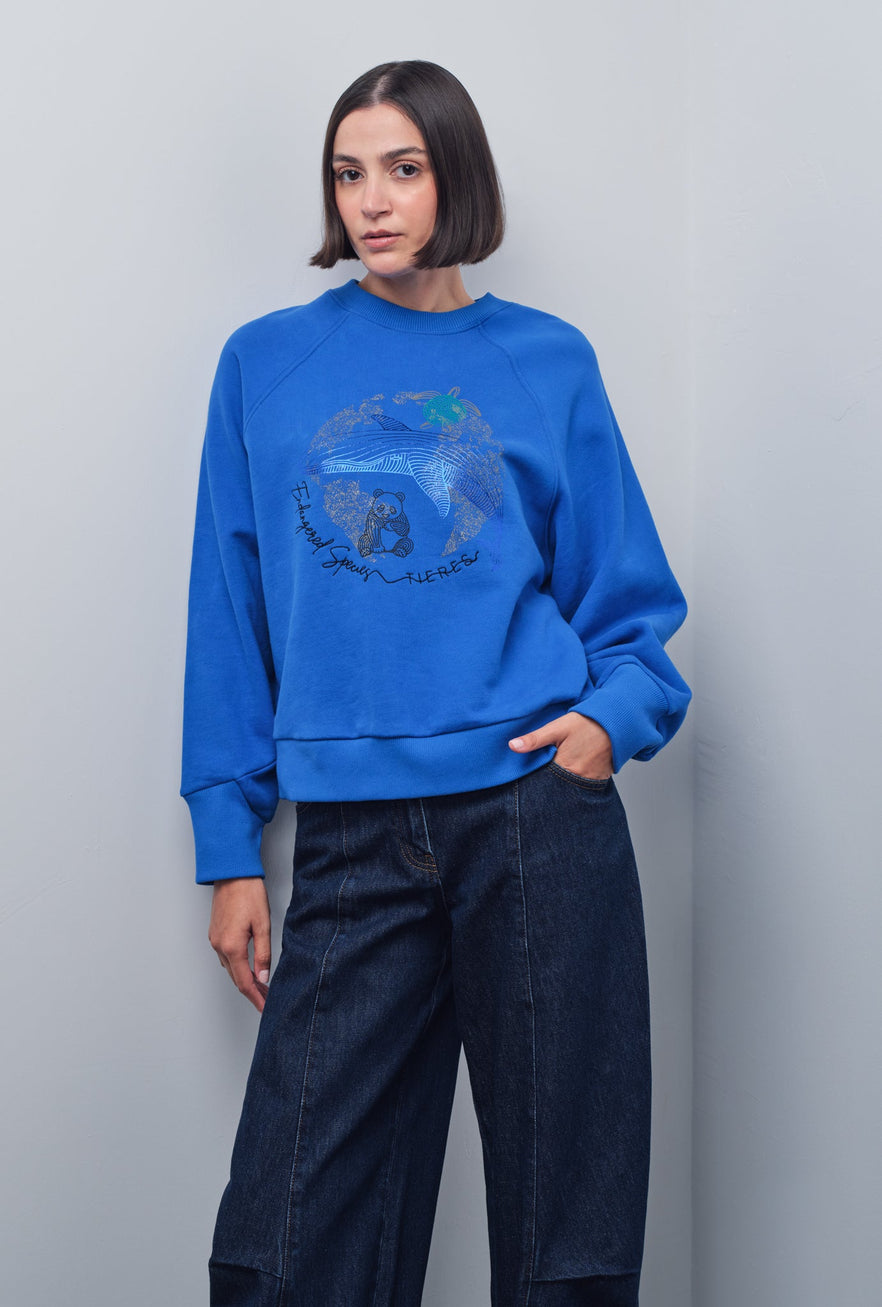 SOLID GRAPHIC SWEATSHIRT