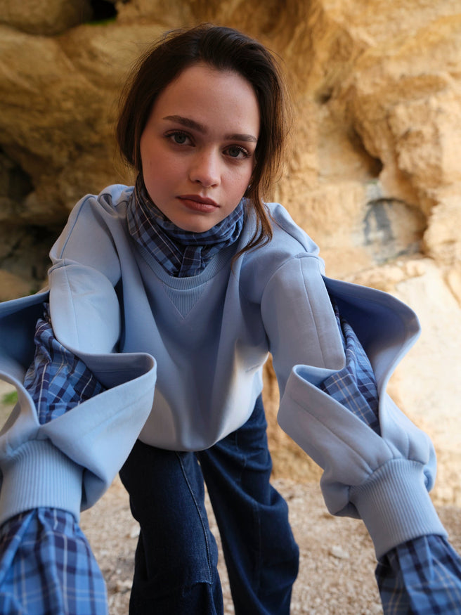 TORA LAYERED-SLEEVE SWEATSHIRT