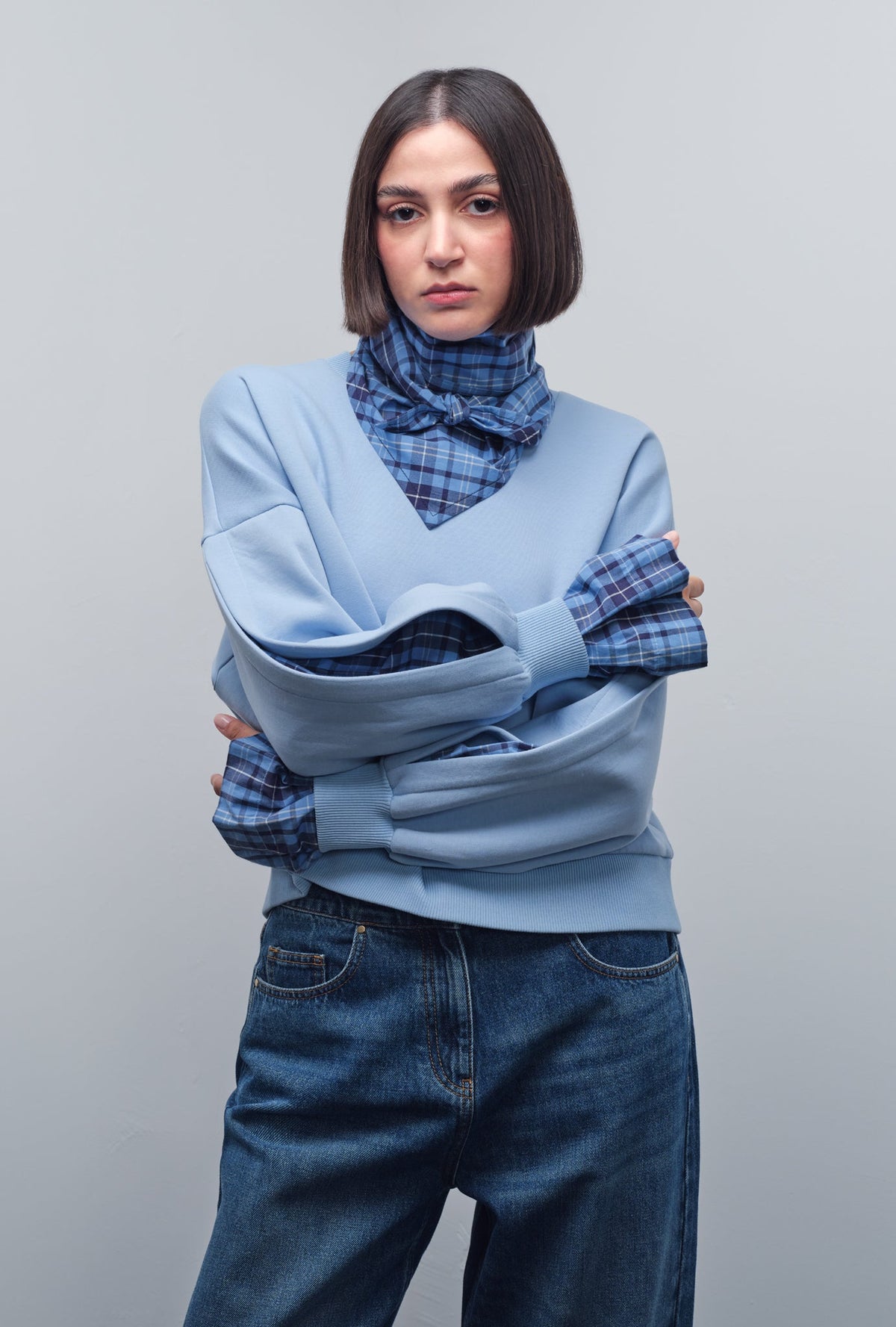 TORA LAYERED-SLEEVE SWEATSHIRT
