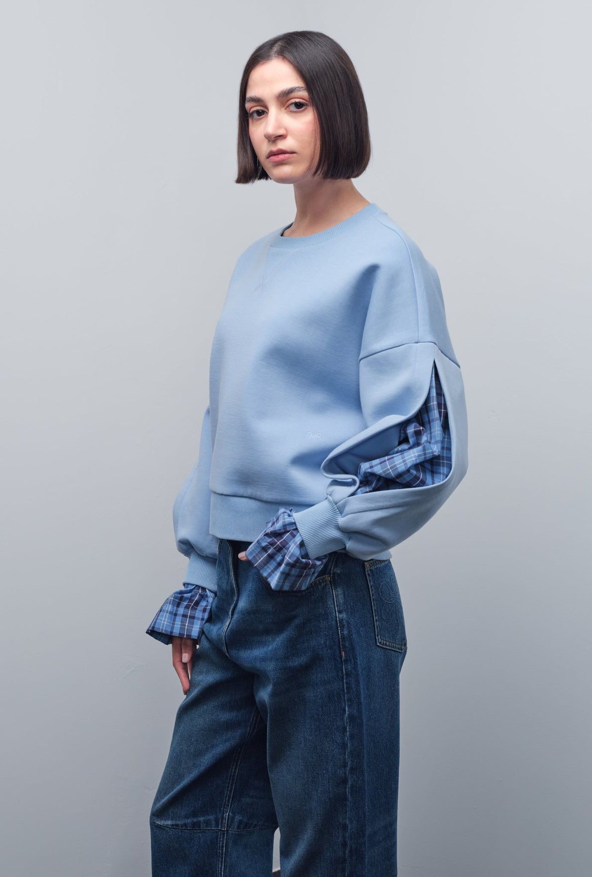 TORA LAYERED-SLEEVE SWEATSHIRT