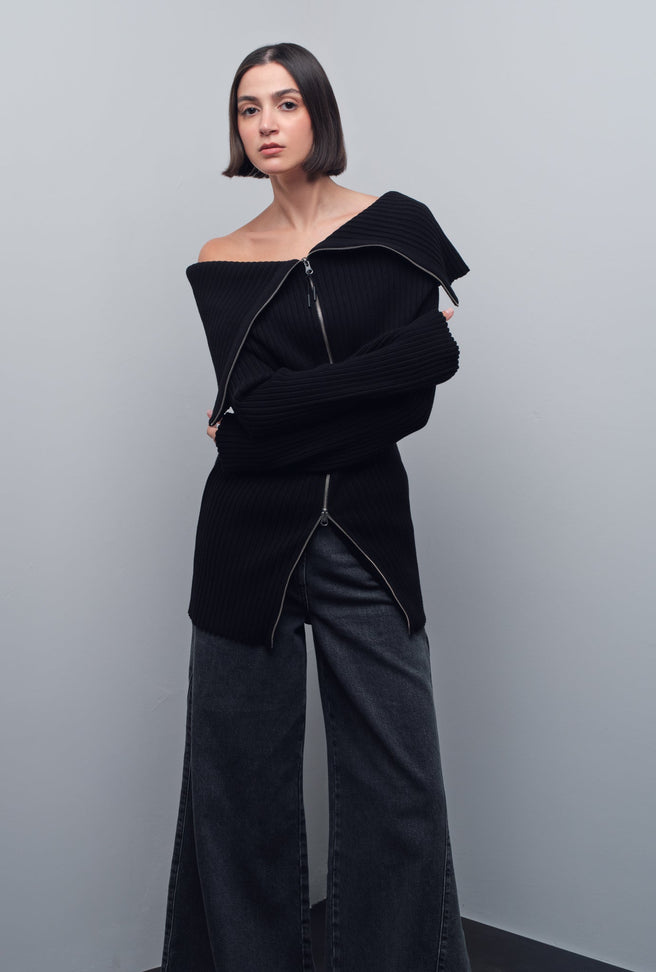 TRIA CONVERTIBLE COLLAR KNITWEAR