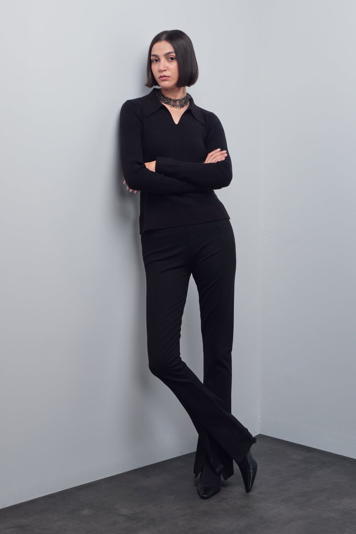 TRINA POLO KNIT TOP