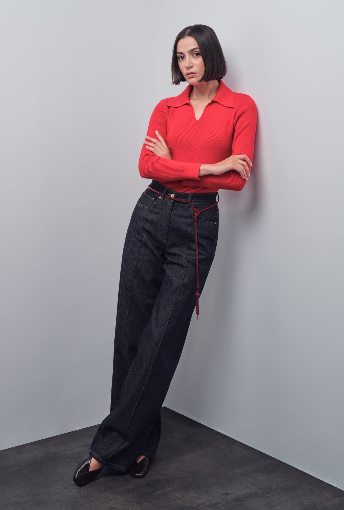 TRINA POLO KNIT TOP